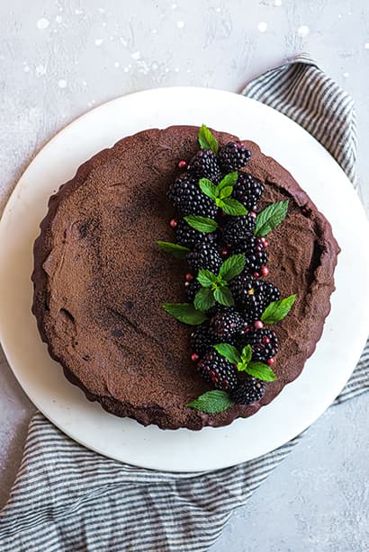 Chocolate Blackberry Torte with Driscoll's blackberries